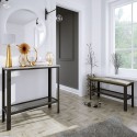Konsola loft 80×30×80 z półką z siatki – praktyczna i stabilna