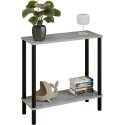 Konsola CANO 80x30x80 cm z półką – wąska konsola loft do przedpokoju
