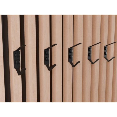 Wieszak ścienny Podwójny 2 cm