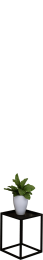 KWB-01-38; Kwietnik z półką blaszaną; profil 15x15; Czarny mat, 300x300x380