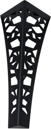 KNWL5-01-41; Noga 120x410 wycinana laserowo; wzór 5; Abstrakcja; szer.12 x wys.41; czarny dr. str.