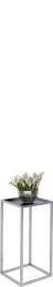 KWB-03-58; Kwietnik z półką blaszaną; profil 15x15; Chrom, 300x300x580