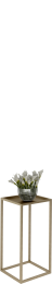 KWB-04-58; Kwietnik z półką blaszaną; profil 15x15; Złoty, 300x300x580