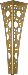 KNWL4-04-41; Noga 120x410 wycinana laserowo; wzór 4; Koła; szer.12 x wys.41; złoty