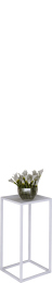 KWB-02-58; Kwietnik z półką blaszaną; profil 15x15; Biały mat, 300x300x580