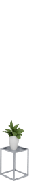 KWB-03-38; Kwietnik z półką blaszaną; profil 15x15; Chrom, 300x300x380