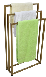 ST-PT04-60; Potrójny stojak łazienkowy na ręczniki; złoty; 1000x600x200mm
