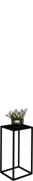KWB-01-58; Kwietnik z półką blaszaną; profil 15x15; Czarny mat, 300x300x580