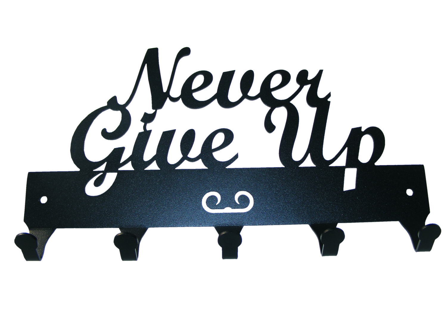 WU-0050-28 Wieszak Never Give Up czarny mat 280x155x35mm